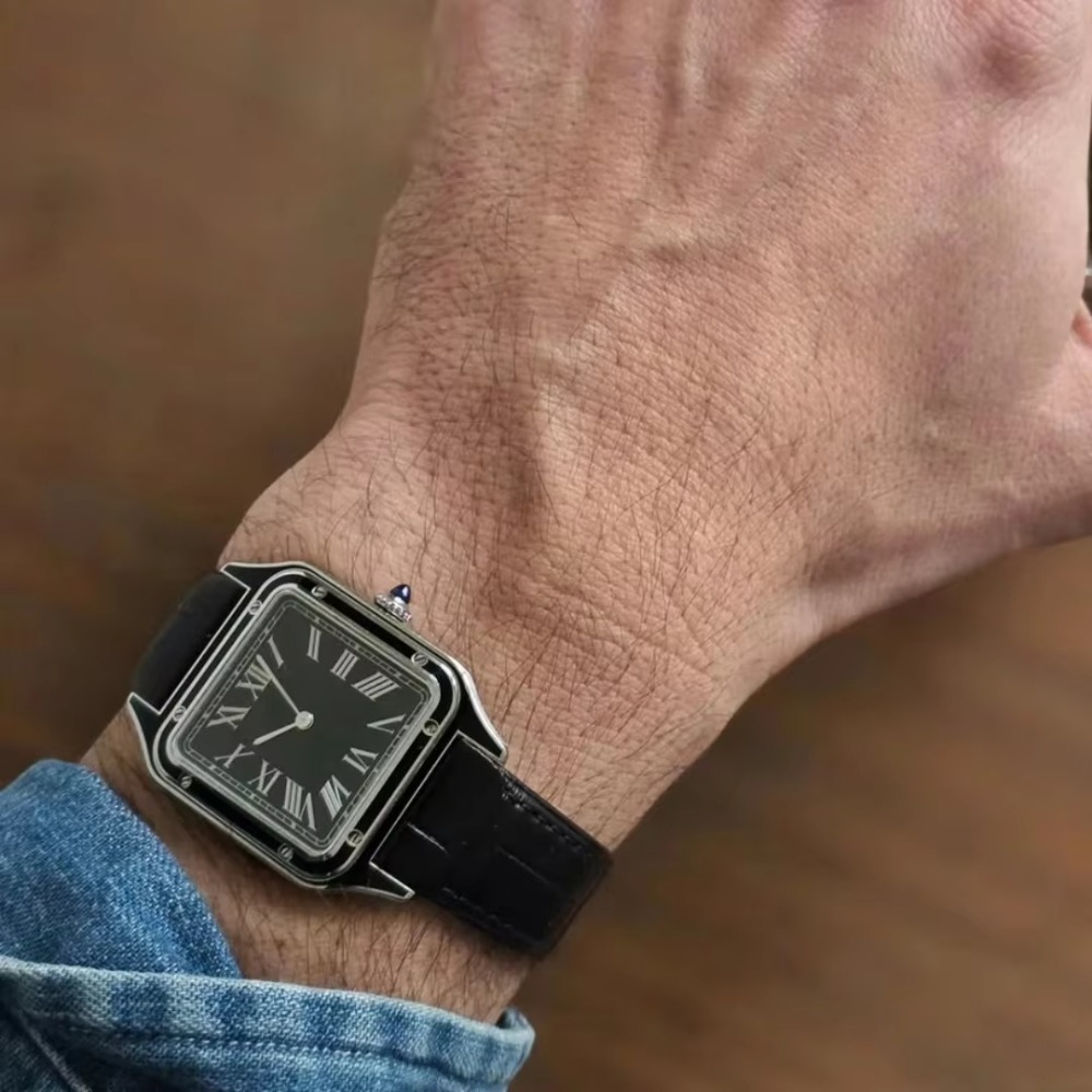 Cartier Watch Santos - Correa de reloj de cuero de