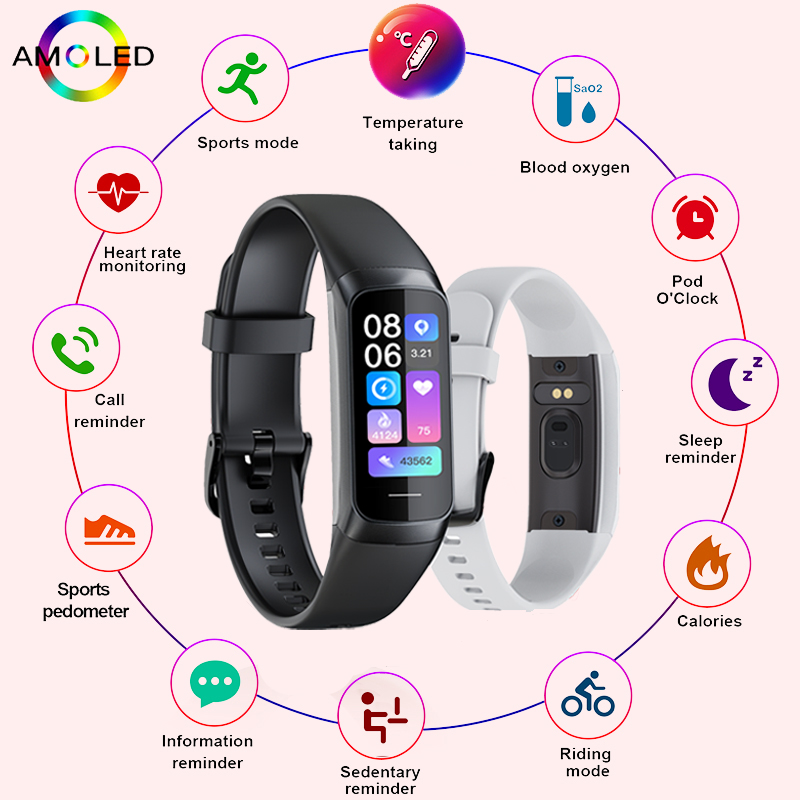Smartwatch Health Watches For Women - LIGE 1,1 pulgadas Amoled Monitor de