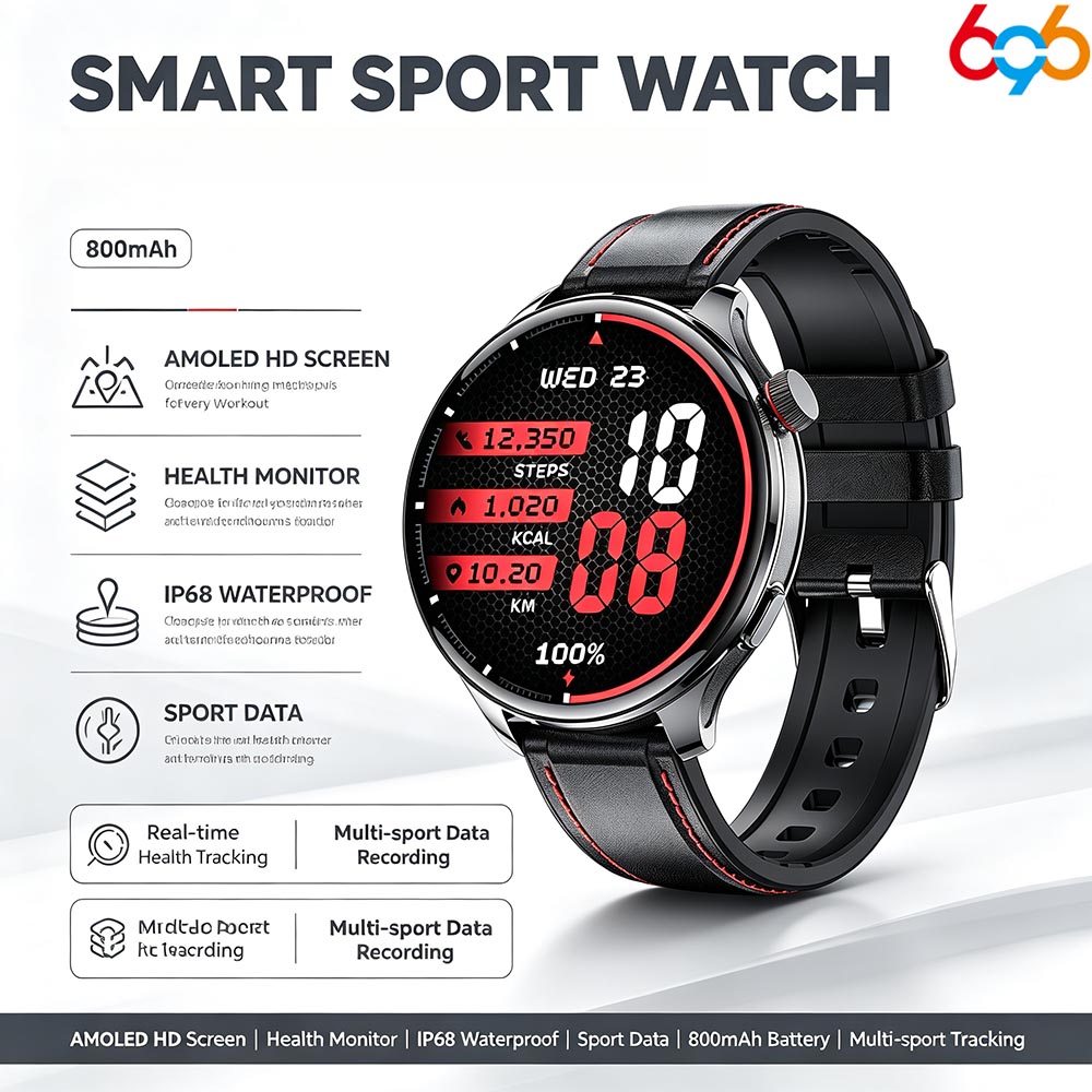 Heart Rate Gps Watch - Reloj Inteligente Deportivo con GPS para