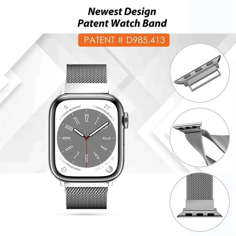 Bucle milanés para correa de r - Smartwatch Iphone Watches For Women reseña y precio