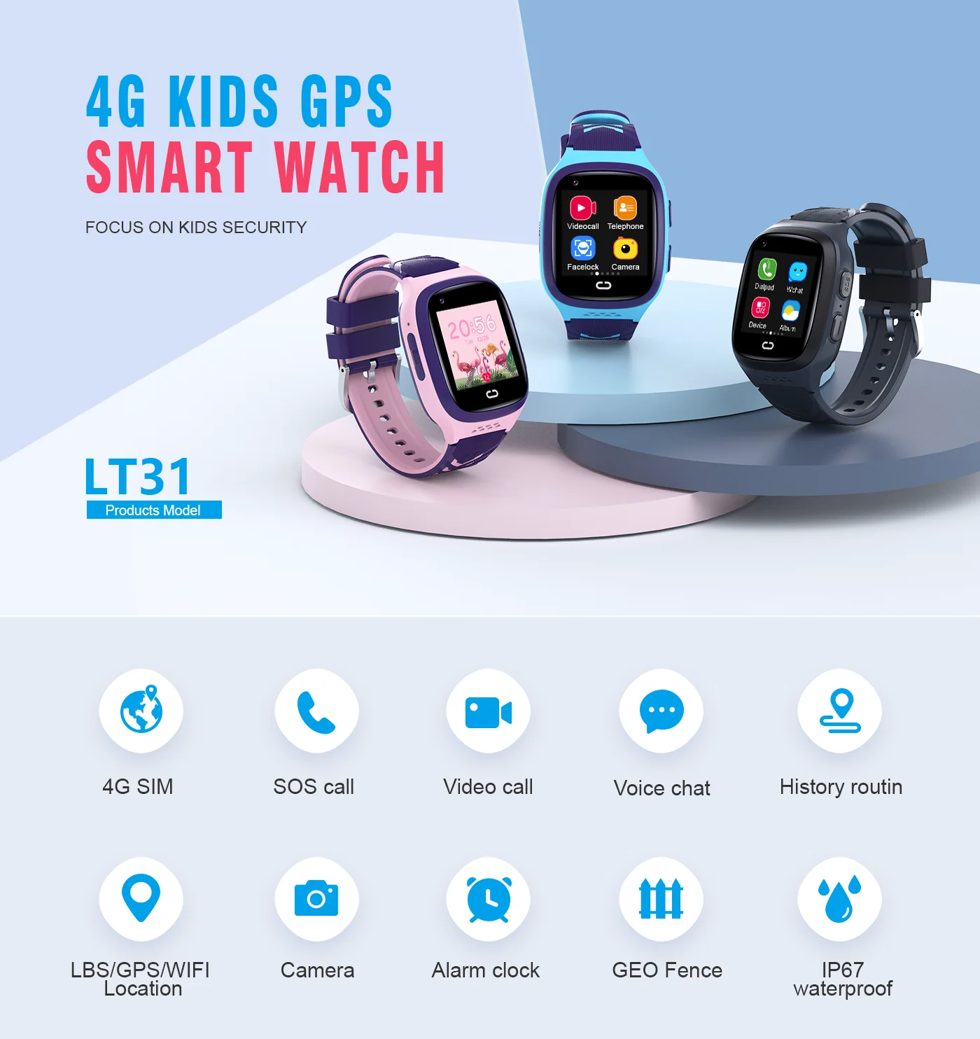 Reloj inteligente 4G para niño - Smartwatch Watches For Kids With Gps reseña y precio