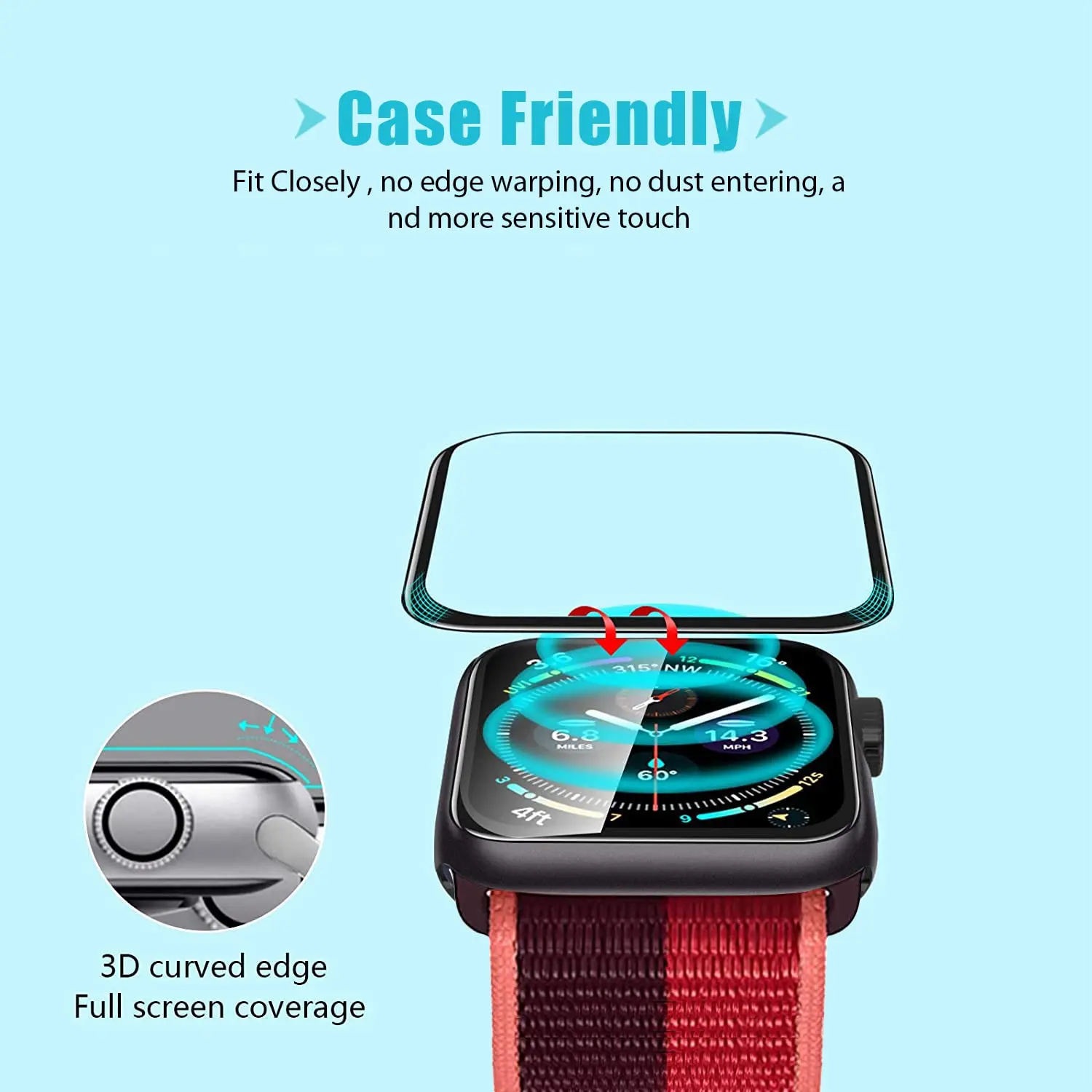 Protector de Pantalla 3D de Vi - Apple Watch Band reseña y precio