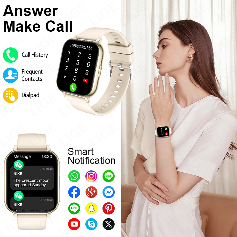 Nuevo reloj inteligente LIGE H - Smartwatch Health Watches For Women reseña y precio