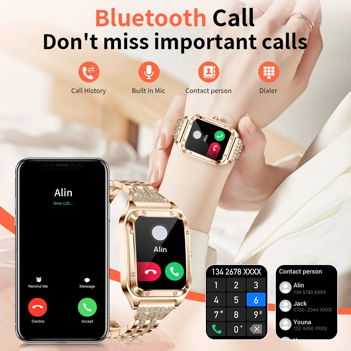 Reloj inteligente de lujo para - Smartwatch Health Watches For Women reseña y precio