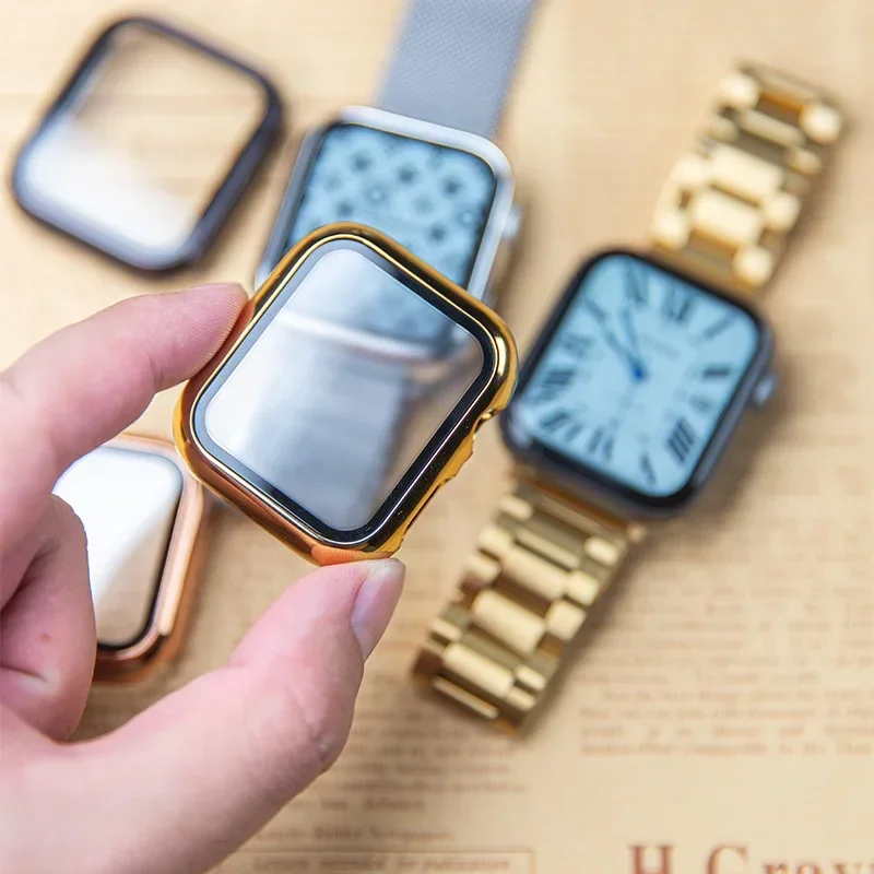 Vidrio + funda para Apple Watc - Smartwatch Iphone Watches For Women reseña y precio