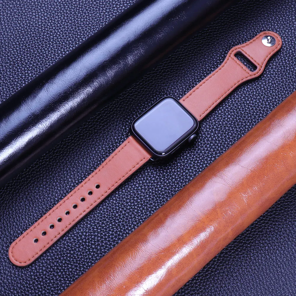 Correa de cuero para Apple wat - Smartwatch Iphone Watches For Women reseña y precio