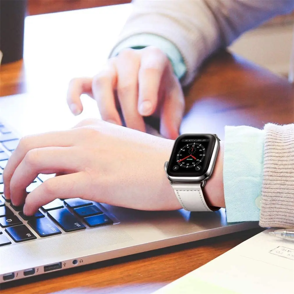 Correa de cuero para Apple wat - Smartwatch Iphone Watches For Women reseña y precio